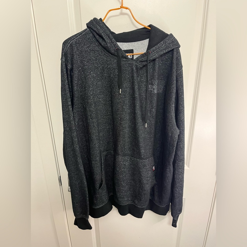 Warehouse One Men's Black Heather Hoodie Sweatshirt in size XL